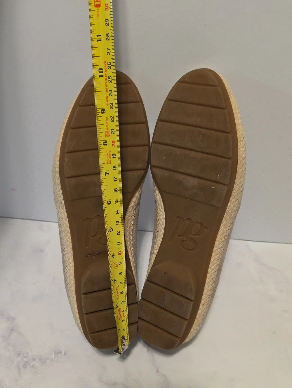 Paul Green Gray  Metallic Perforated Espadrille Flats - Women